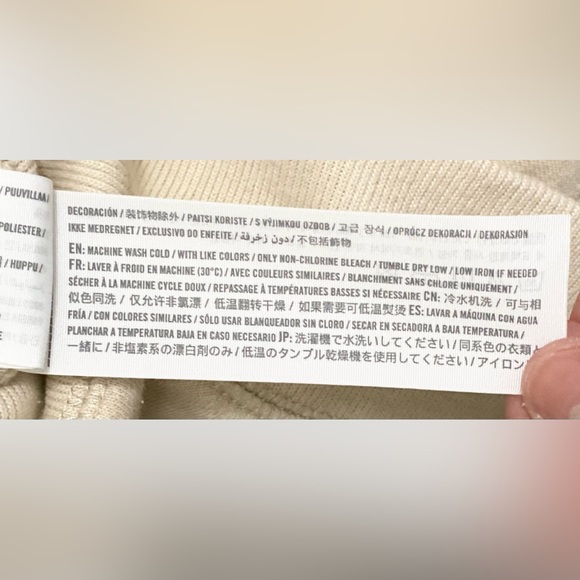 Abercrombie & Fitch Cream Zip Up Hoodie Size S - Picture 10 of 14